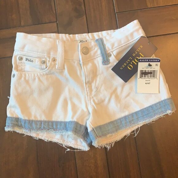 Polo Ralph Lauren Plains Wash White Denim Shorts - Picture 4 of 6